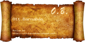 Ott Barnabás névjegykártya
