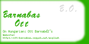 barnabas ott business card